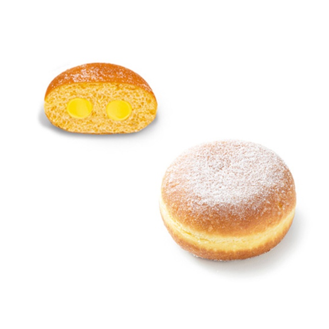Custard sugar sparkled krapfen